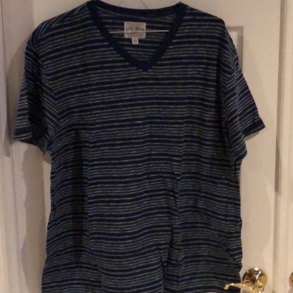 Lucky Brand xxl t-shirt blue with gray stripes